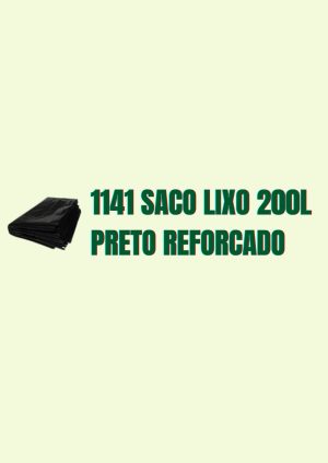 1141 Saco para Lixo Preto 200lts Reforçado