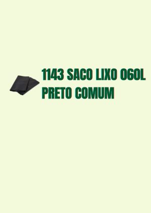 1143 Saco para Lixo 60lts Preto Comum