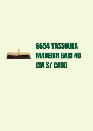 6654 Vassoura Madeira Tipo Gari