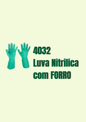 4032 Luva Nitrilica Antialergica com Forro